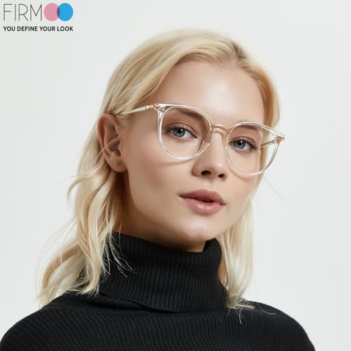 Image of Firmoo Blue Light Blocking Reading Glasses 1.25x Women /Men, Computer Reading /Gaming /TV /Phones Glasses UV Glare Readers Glasses, Clear Frame