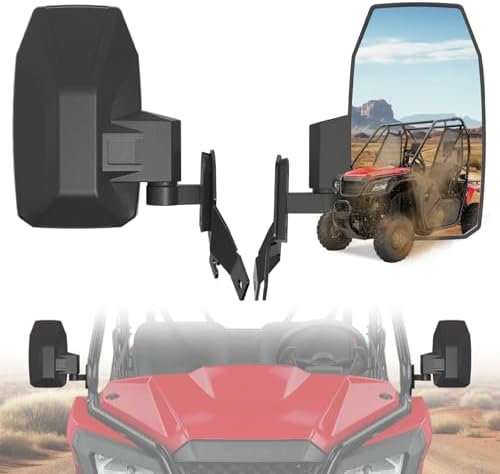 Adjustable UTV Side Mirrors Compatible with Honda Pioneer 520 202...