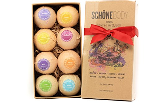 Schöne Bath Bombs Essential Oils, Natural Bath Bombs Set Of 8