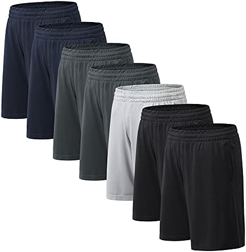 BVNSOZ Men's Athletic Shorts with Pockets and Elastic Waistband Quick Dry Workout Shorts for Men