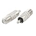 HTTX F Type Female to RCA Male Coax Coaxial Cable Audio Adapter Connector (6-Pack)