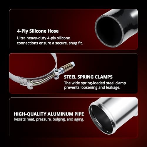 EVIL ENERGY Intercooler Piping Compatible with 2011-2016 Ford F250 F350 F450 6.7L PowerStroke V8 Diesel, Aluminum Intercooler Pipe Kit Cold Side, Silver by EVIL ENERGY - Image 3