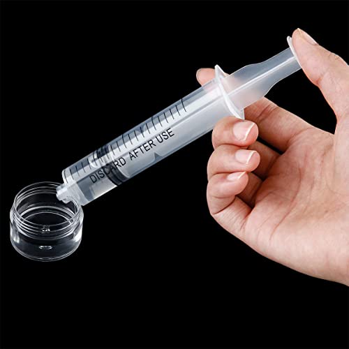 52 Pcs - 5ml 10ml 20ml Syringes with 14ga, 20ga,21ga, 23ga Blunt Tip Needles With Syringe Caps and Needle Caps for Refilling and Measuring Liquids, Oil or Glue Applicator - Thumbnail 7