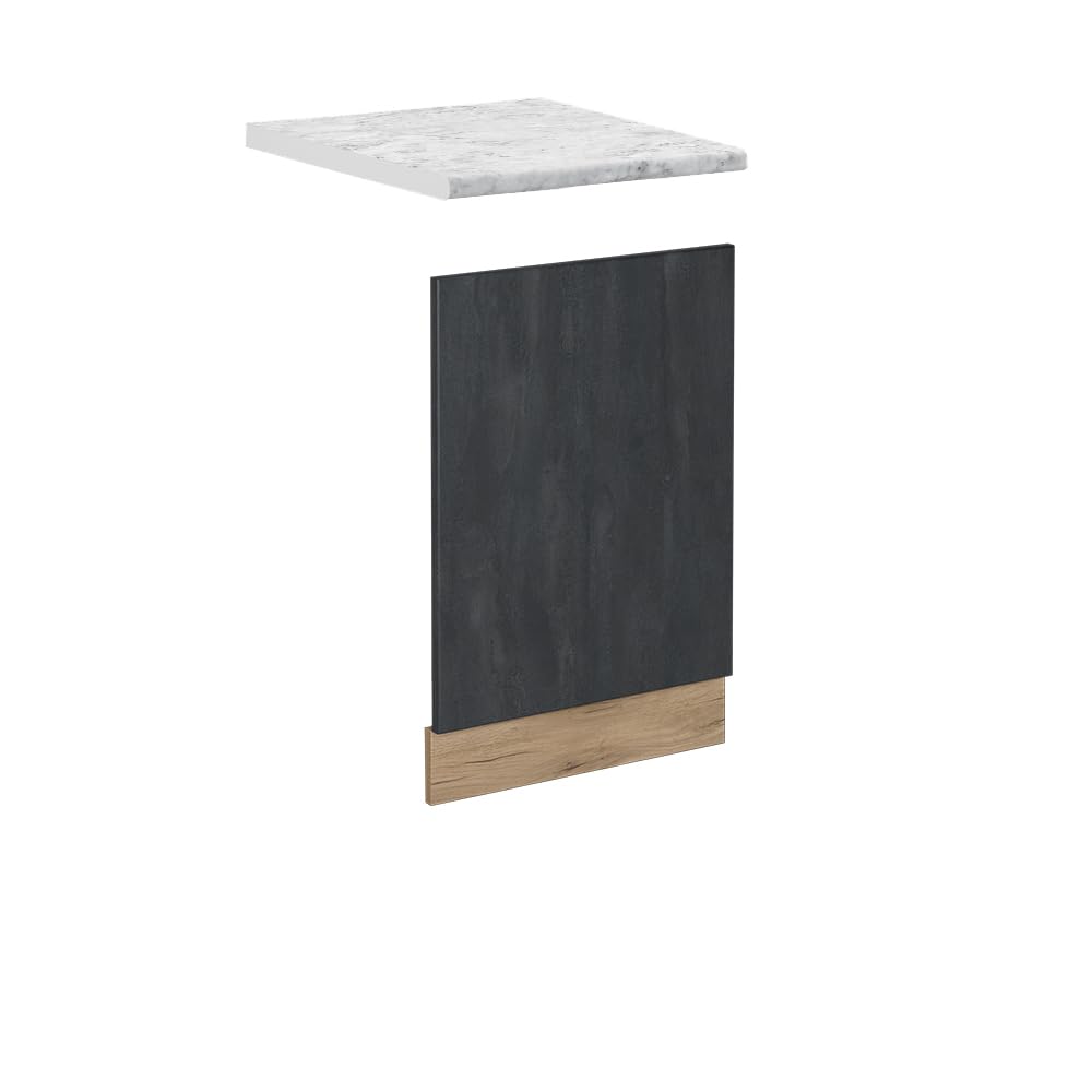 Vicco Front panel Raul, Black concrete, 45 cm WT Marble, for flexible combination within modular kitchen systems — image 1