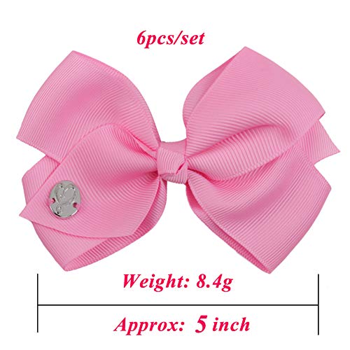 image for DaLin 6Pcs/Set Hair Bows for Girls, Hair Bows Alligator Clips for Girl