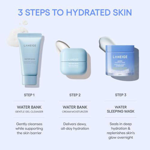 Image of LANEIGE Water Bank Blue Hyaluronic Cream Moisturizer: Hydrating Korean Face Cream with Squalane & Ceramide for Skin Barrier Support, Dermatologist-Tested