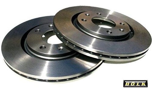 2x BOLK Discos de freno delanteros Ventilado