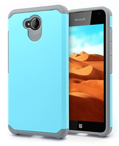 Lumia 650 Case, NageBee Design Premium [Heavy Duty] Defender [Dual Layer] Protector Hybrid Case for Microsoft Lumia 650 (Hybrid Teal Gary)