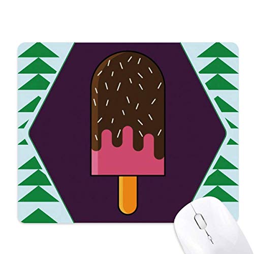 Tapis de souris green pine tree en caoutchouc avec motif aiguilles de glace chocolat croustillant