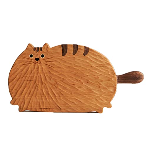 Premium cat motif cutting board with handles