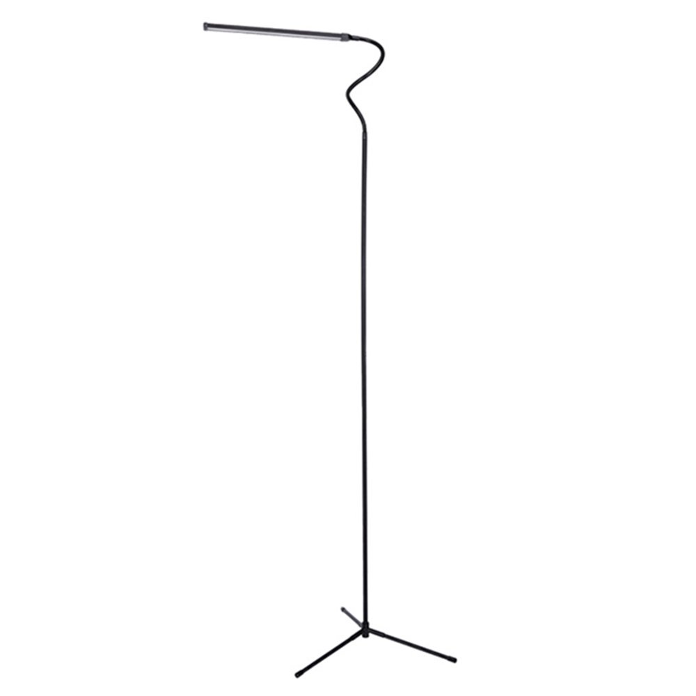 Lámpara de lectura LED de pie para sala de estar, dormitorio, estilo sencillo, brillo de atenuación de 4 niveles, luz cálida de 3500 K y luz blanca de 6000 K con línea de carga de 1,5 m de longitud
