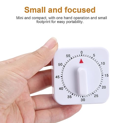 Wisebom Kitchen Timer, 60 Minute Mechanical, White, Kitchen Home Baking Tool, Regular - Image 4