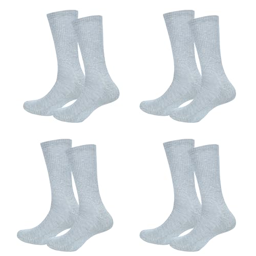 Image of 4 Pack Cotton Crew Socks for Womens Lightweight Casual Wear Business Socks, 6 to 9(WS1002-4GRE-4PK-6TO9)