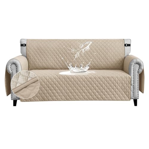 Abzdung Funda De Sofá Impermeable De 1 Plaza, Acolchada Y Gruesa, Reversible, Con Bolsillos Laterales, Resistente A Las Manchas Y A Los Arañazos, Ideal For Perros Y Gatos. Beige,3 Posti Abzdung Funda De Sofá Impermeable De 1 Plaza, Acolchada Y Gruesa, Reversible, Con Bolsillos Laterales, Resistente A Las Manchas Y A Los Arañazos, Ideal For Perros Y Gatos. Beige,3 Posti