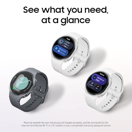 Image of Samsung Galaxy Watch 8 (2025) 44mm Bluetooth Smartwatch, Cushion Design, Fitness Tracker, Sleep Coaching, Running Coach, Energy Score, Heart Rate Tracking, Graphite [US Version, 2 Yr Warranty]
