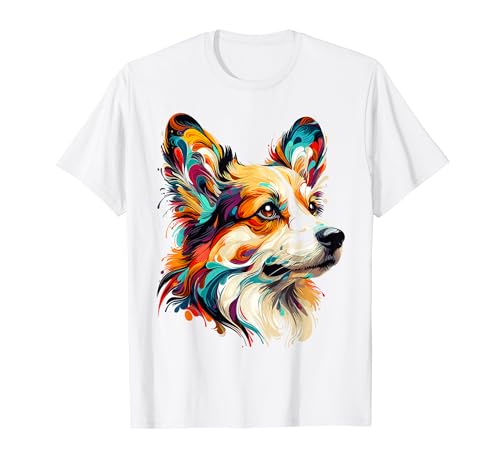 Colorful Pem Welsh Corgi for Dog Lovers T-Shirt