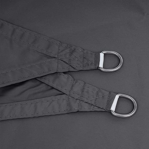 Voile d'ombrage carré gris foncé 3x4m en polyester pour extérieur - 5
