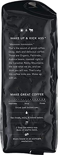 Image of Kicking Horse Coffee, 454 Horse Power, Dark Roast, Whole Bean, 10 oz - Certified Organic, Fairtrade, Kosher Coffee 10 Ounce (Pack of 6)
