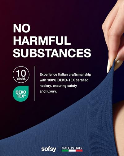 Image of sofsy 10-Year Hosiery Craftsmanship - Italian 40 Den Run Resistant Opaque Tights for Women | High-Waist, Reinforced Toe