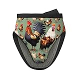 Manoplas de horno de silicona de gallo y pollo adecuadas para asar y hornear