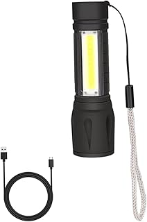 OSALADI 1pc USB Flashlight Handheld Flashlight LED Flashlights Hiking Flashlight Hand Held Torch Light Handheld Spotlight Flashlight Emergency Light Campfire Flashlight for Outdoor Work