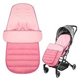 Rppiup Fußsack Kinderwagen Winter, Universal Baby Fußsack, Winterfußsack Kinderwagen mit Doppeltem Reißverschluss, Wasserdichter Winddicht Warmes Winterfußsack Babyschale (Rosa)