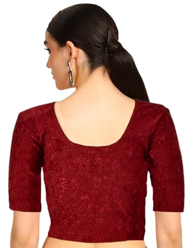 Image of Chandrakala Readymade Blouses for Women Sarees,Stretchable(B202-P)