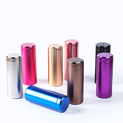 120Ml Travel Colorful Sealed Jar, 1.8X4.7 Inches Round Tin Jar Tea Tins Food Storage Container For Tea, Coffee, Candy And Spice, Gift And Crafts Portable Storage, Keeping Kitchen Tidy (Silver) #TOP4
