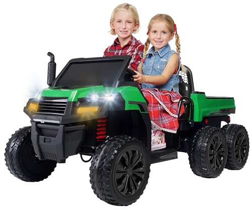 Actionbikes Motors Kinder Elektroauto UTV A730 | Fernbedienung mit First Funktion - 4-Rad Antrieb - Kinderauto elektrisch - Elektrofahrzeuge - Elektro Auto für Kinder ab 3 Jahre (Grün/Gelb)