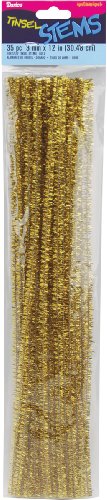 Darice Tinsel Stems 3mm 12" 35/Pkg: Gold