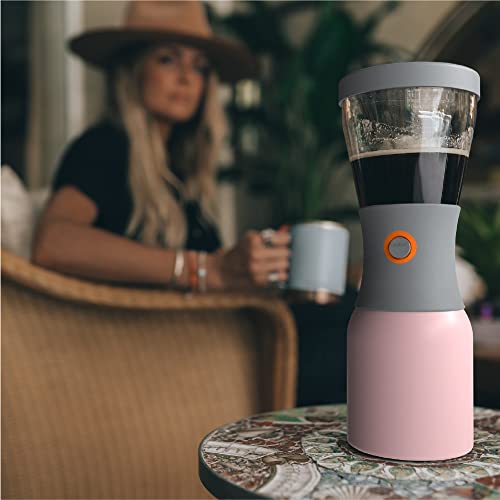 Asobu Coldbrew Portable Cold Brew Coffee Maker With A Vacuum Insulated 1 Liter Stainless Steel 18/8 Carafe Bpa Free (Powdered Pink) #TOP7