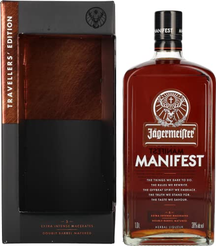 Jägermeister MANIFEST TRAVELLERS' EDITION Kräuterlikör 38% Vol. 1l in Giftbox