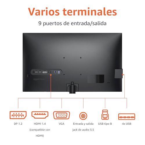 Miniatura 3 de Amazon Basics Monitor de 27"/68.6 cm, FHD 1080p, MAX 100 Hz, Compatible con VESA, Altavoces Integrados, Negro