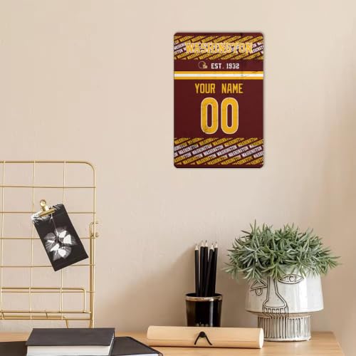 Image of W Metal Sign for Outside Custom Name and Number Gifts