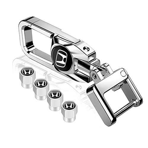 Llavero de coche de acero inoxidable flexible de rotación de 360 °, con 4 tapas de válvula de neumático de rueda, a prueba de óxido, resistente al desgaste Cover