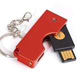 sciuU Metall Schutzhülle mit klappbarem Dreh-Design kompatibel mit Yubico Security Key NFC/YubiKey 5 NFC / 5 NFC FIPS, USB-A - Kratzfeste & leichte Schutzabdeckung Hülle aus Aluminiumlegierung