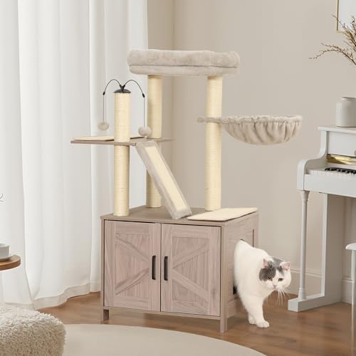 Árbol para Gatos Grande con Caja de Arena y Rascadores miniatura 2