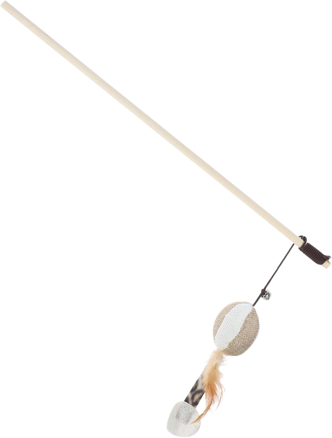 Hemobllo Interactive Cat Teaser Stick with and Bell Self Play Kitten for Indoor Cats Cute Cartoon Design Reducing Boredom and Stress Promotes Active Entertainment and Owner Bonding