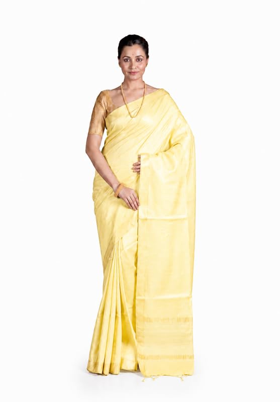 Kahkashan Naz Boutique gold bhagalpuri silk saree – image 2
