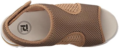Propét Womens TravelActiv Sandal, Gold/Black, 8.5 Wide US | Image 4