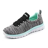 VARSKARC Women's Breathable Comfortable Fashion Casual Shoes Black/Green