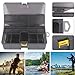 ESiiFuu Fishing Tools Box Fishing Parts Storage Case Grey Fishing Acrylic Box for Outdoor Fishing Activity Grey Fishing Tool Case