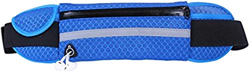 Ranvi atmungsaktiver Laufgürtel Taillen Satz, resistent Läufer Gürtel Fanny Pack für Wander-Fitness, verstellbare lauftasche für alle Arten von Handys iPhone Android Windows, Blaue Farbe Cover