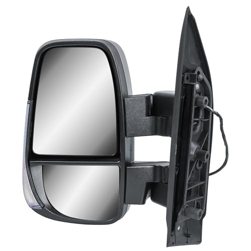 Image of Passenger Left Side Door Wing Mirror N/S Electric and Heated with Temperature Sensor Manual Folding Short Arm for IVECO Daily 2014 to 2024