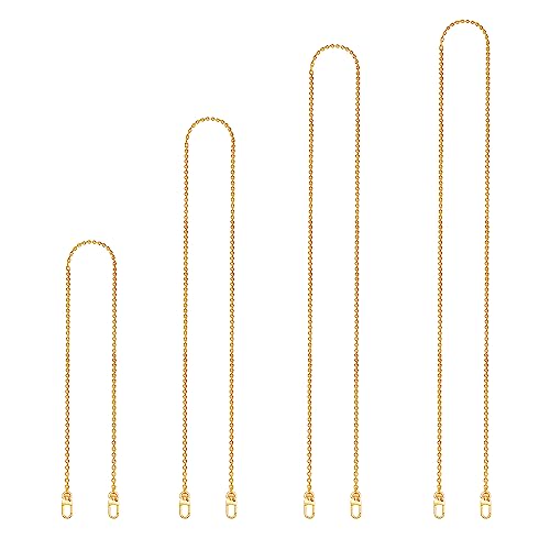 Image of jiesinlov Thin Purse Chain Strap for Handbag Gold Chains Shoulder Bag Short Strap Replacement,with Metal Buckles for pouchette(B 23.6in)