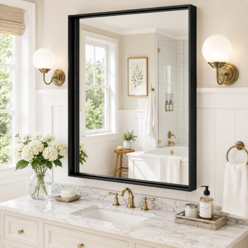 Dimelax 24 x 36 Inch Black Bathroom Mirror, Vanity Mirror for Bathroom - image 1