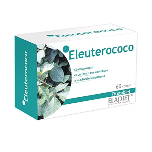 Complemento Alimenticio De Eleuterococo - 60 Comprimidos - Ayuda A Reducir El Cansancio - Contribuye A Reforzar El Sistema Inmune - Ayuda A Descansar - Ideal Para Épocas De Mayor Estrés - Eladiet