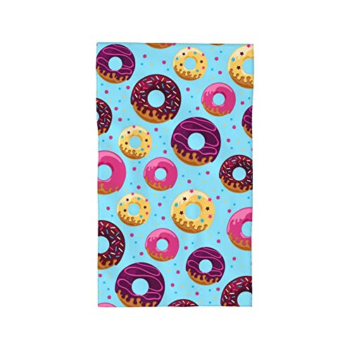 Worldges Doughnut Bath Hand Towels Polyester Cotton Face Towel Kitchen Dishcloth Soft Absorbent Quick Dry Washcloths For Bathroom Home Hotel Gym Decor 27.5 X 16 In #TOP26