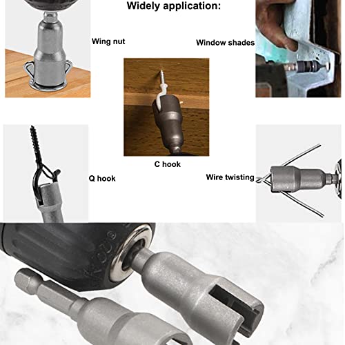 Power Wing Nut Socket Wrenches, High-Carbon Steel Slot Wingnut Driver Drill Bit Set 1/4 In Hex Shank Nuts Screwdriver Tool For Hook Bolt, Panel Nuts, Q-Hanger, Etc 8Pcs 1/2 In #TOP5