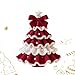DIY Crochet Christmas Tree Kit, Handmade Holiday Decoration Set, Crochet Christmas Ornaments, for Beginners DIY Christmas Tree Starter Set, Include All Tools Needed for Beginner (Red & Green)
